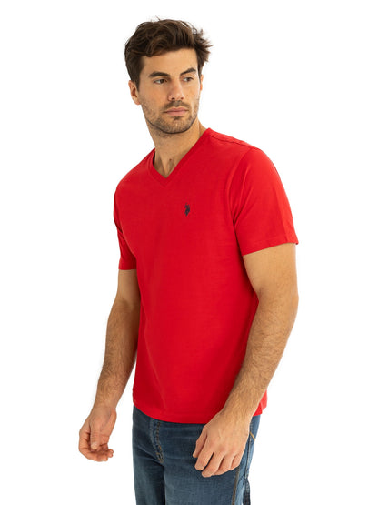 U.S. Polo Assn Camiseta de Manga Corta con Cuello en V para Hombre