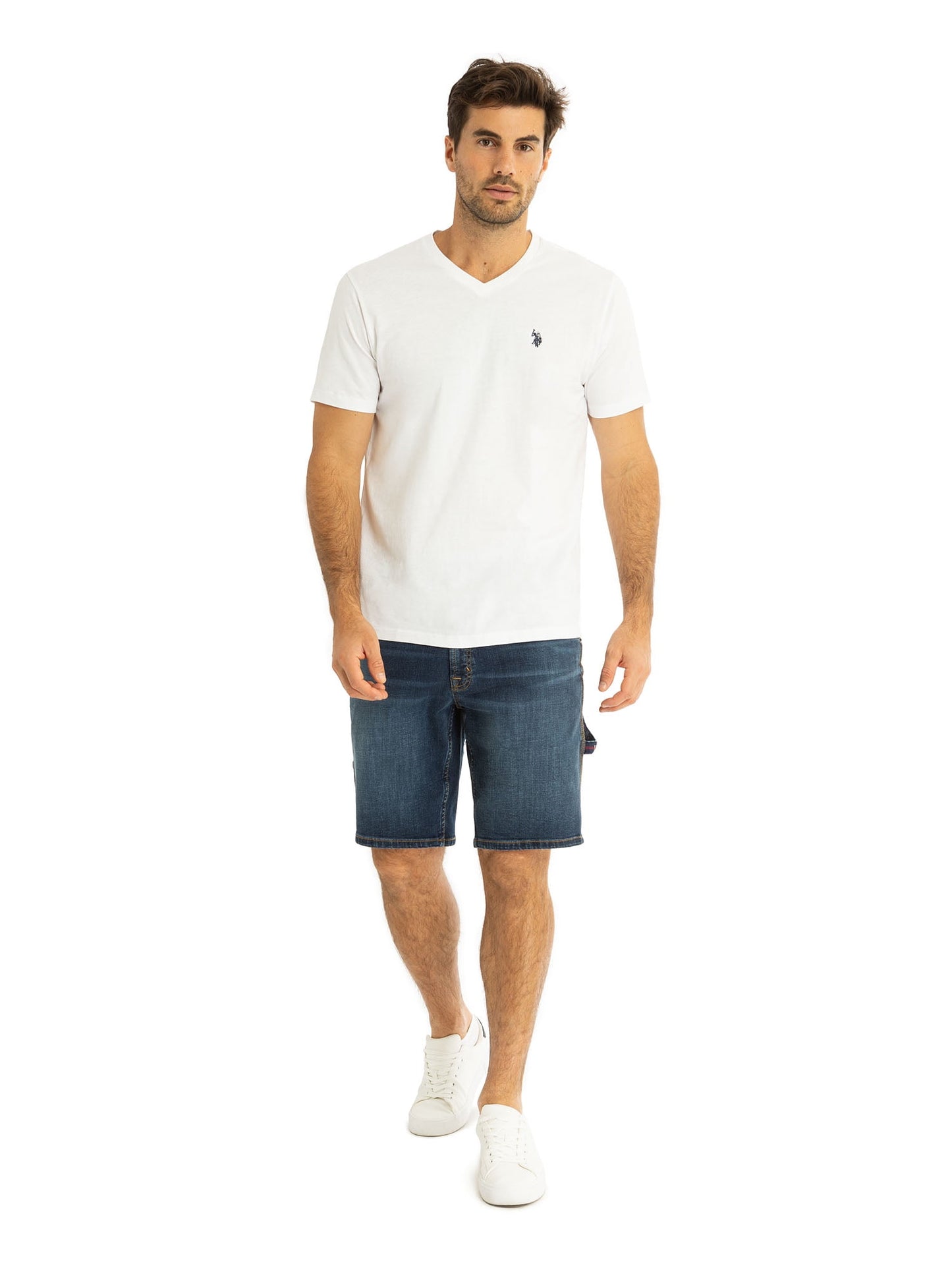 U.S. Polo Assn Camiseta de Manga Corta con Cuello en V para Hombre