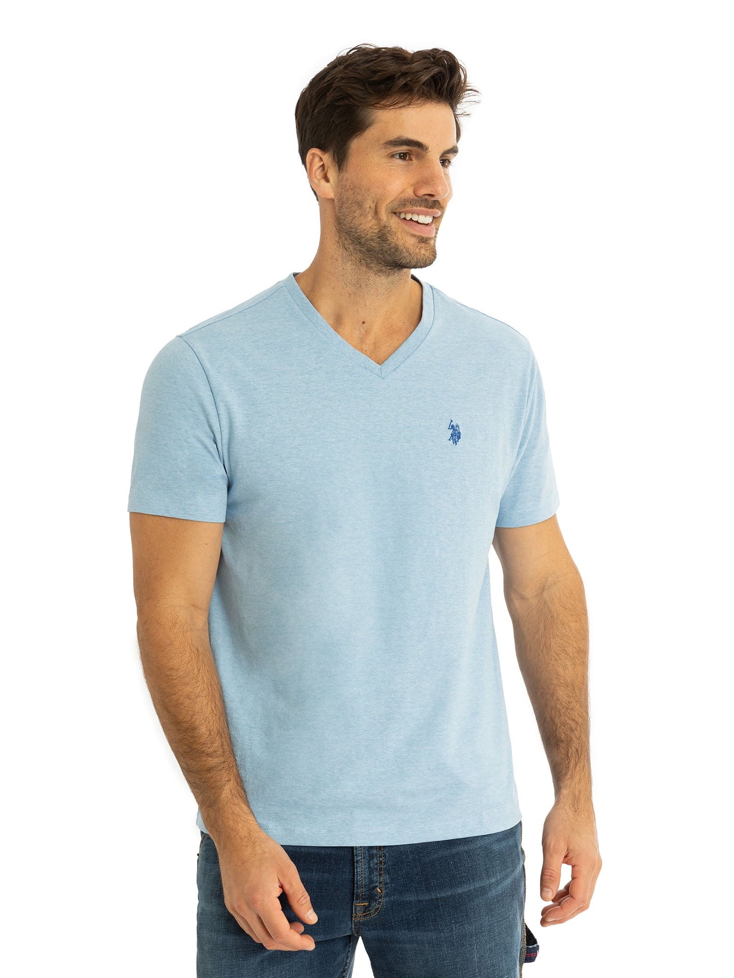 U.S. Polo Assn Camiseta de Manga Corta con Cuello en V para Hombre